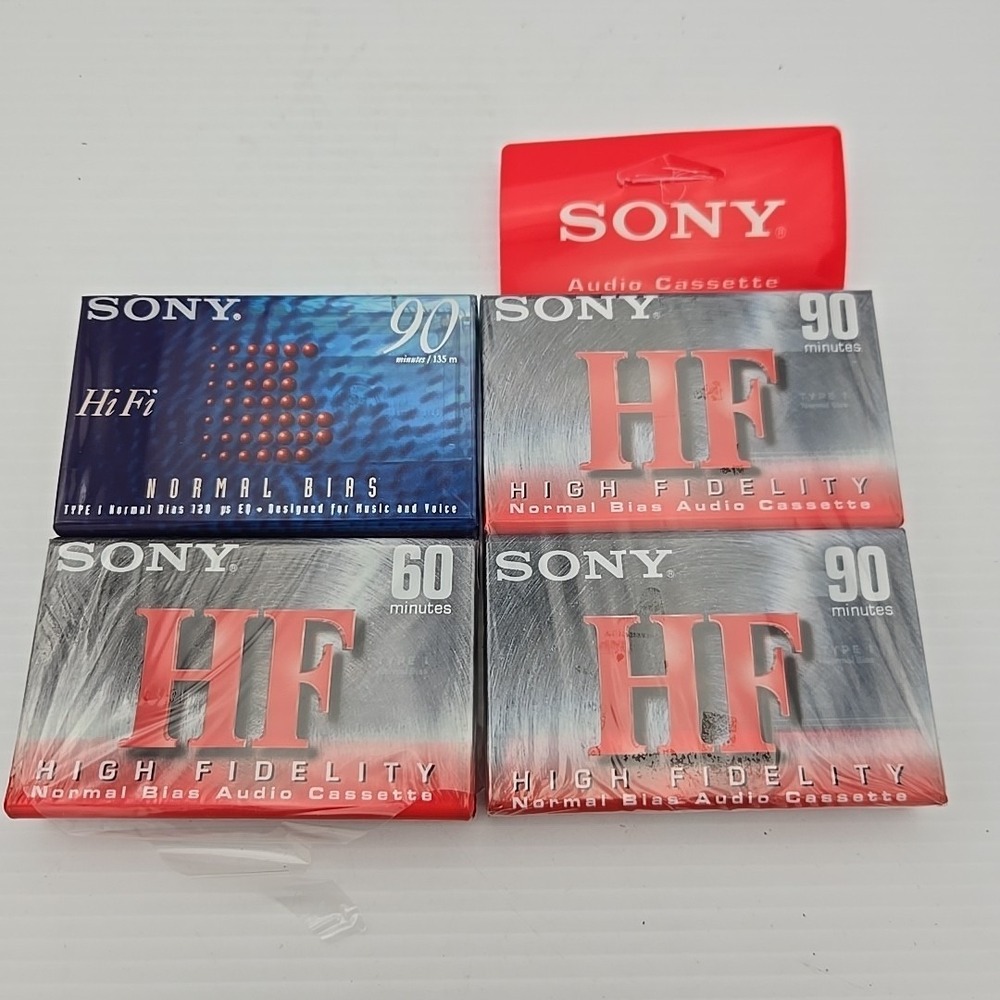 Lot 4 Audio Recording‎ Blank Cassette Tapes Sony HF Tapes